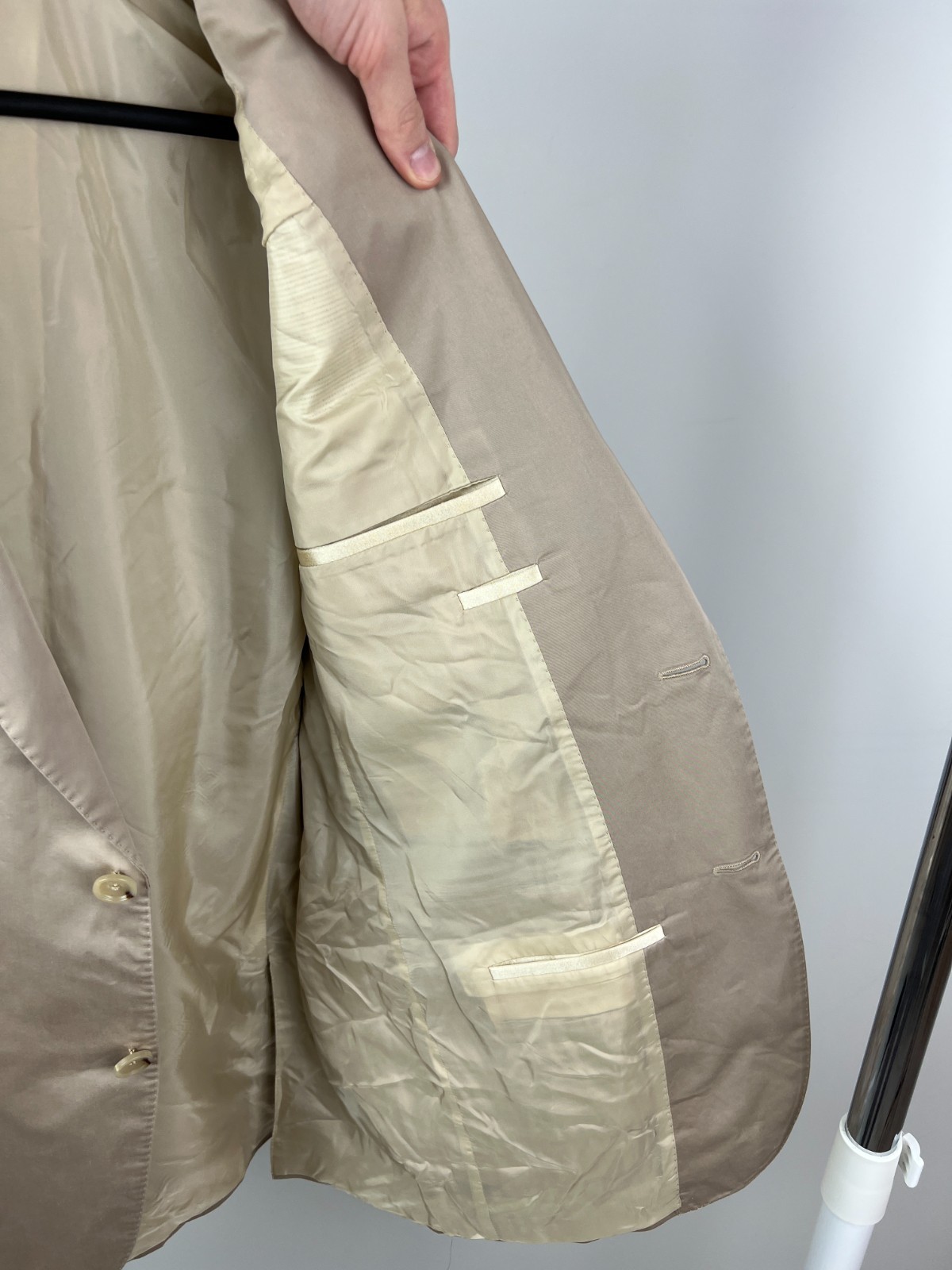 Z Zegna Light Men's Ivory Cotton Silk Suit 2 Piece Size EU 50R US 40R