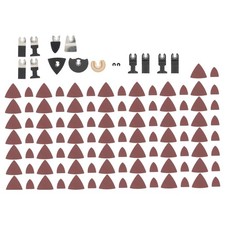 115 PCS Oscillating Tool Saw Blades Multitool Kit Sandpaper Cutting Wood Metal