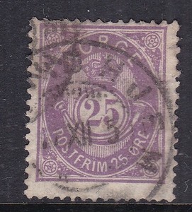 NORWAY^^^1898  sc#45 used   CLASSIC ( SOTN cxl)@rum1354nor