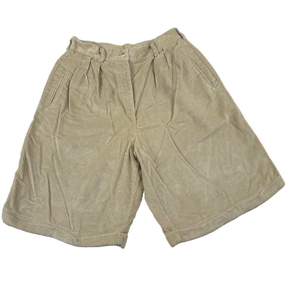 Vintage Woolrich Corduroy City Shorts 27"x10" Wide Leg Brown/Tan Academia Preppy - Image 2 of 4