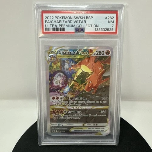 2022 Pokemon PSA 7 Charizard VSTAR #SWSH262 Sword & Shield Charizard UPC Promo