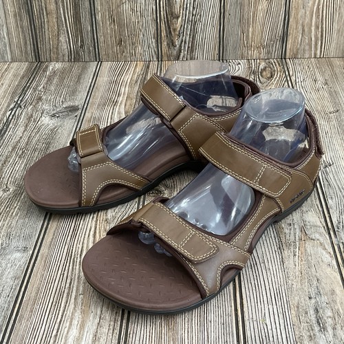 Vionic Mens Gerrit Adjustable Comfort Brown Walking Sandals Size 10 - Picture 5 of 16