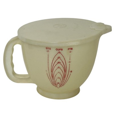 Vintage Tupperware Mix N Store 2 Qt Batter Bowl Measuring Cup Lid USA 805 803