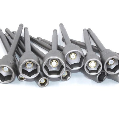 150mm Hexagon Socket Magnetic Nut Driver Set Adapter 6mm 19mm Color As shown
