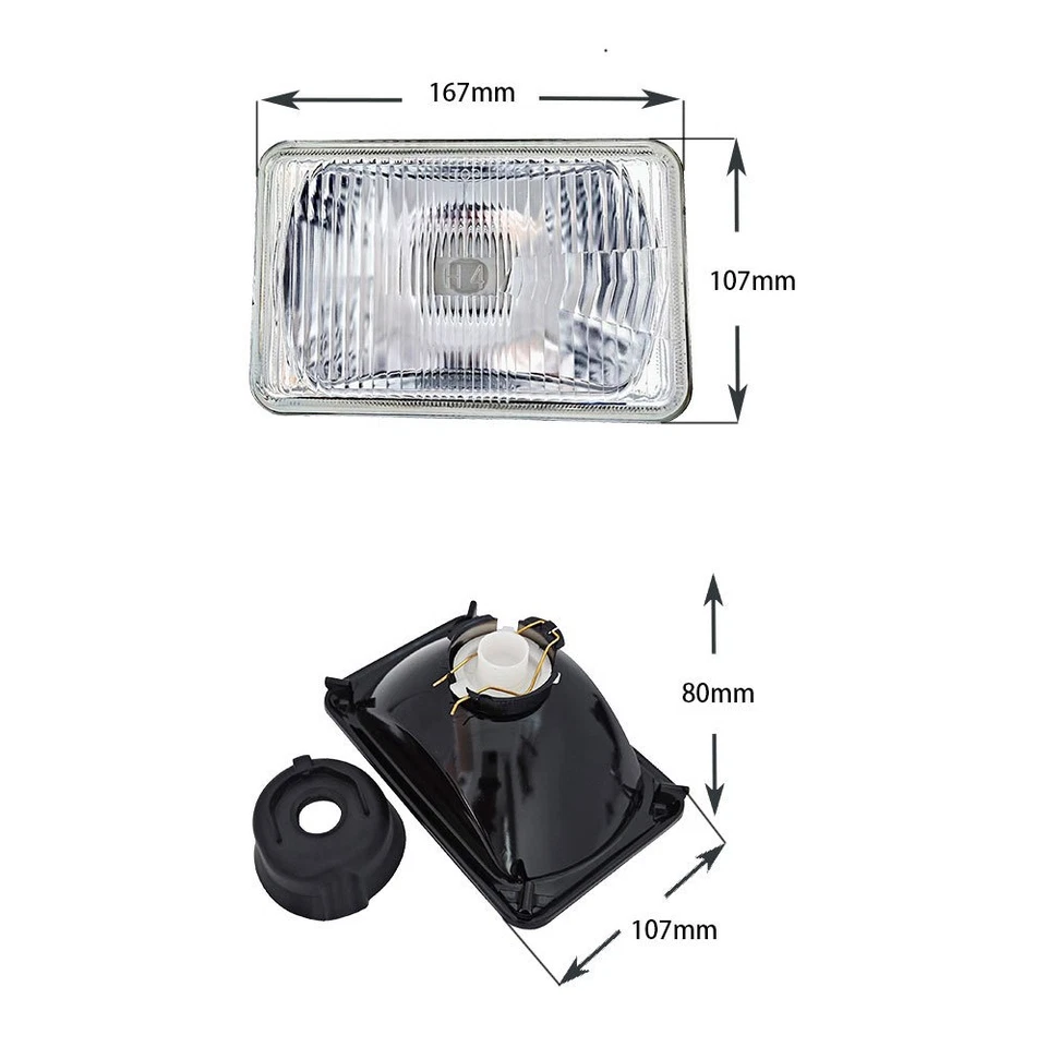 4Pcs Fit Oldsmobile Delta 88 1976-86 4x6'' LED/ Halogen Headlights Housing Hi/Lo - Image 2 of 4