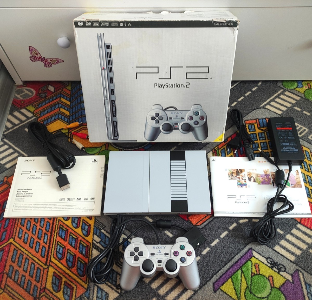 Sony playstation 2 ps2 slim silver edition region free multi | eBay