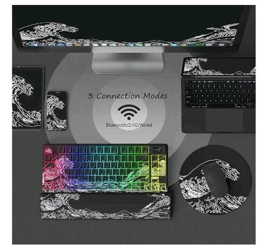 Womier 75% Wireless Mechanical Keyboard with Color Multimedia Screen Gaming...28 - Image 4 of 4