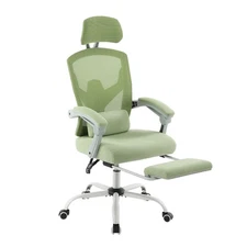 Office Desk Chair with Footrest Ergonomic Gaming Chair for Adults Computer Me...