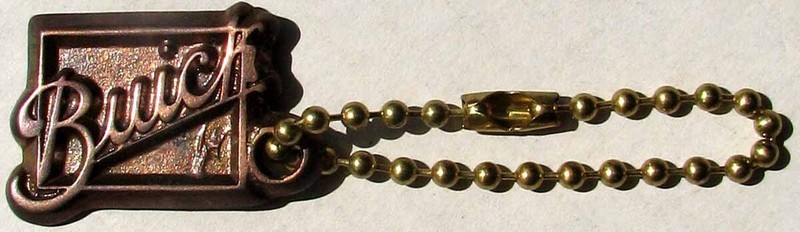 RARE NOS BUICK BRONZE ADVERTISING KEYCHAIN L@@K #AA80