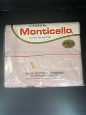 Cannon Monticello Full Flat Sheet Pink 54x76โ No Iron Vintage Made In USA