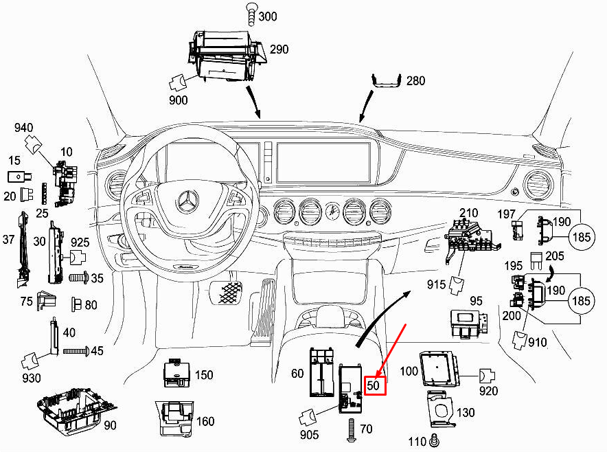 Neu MERCEDES-BENZ S W222 Klimaanlagen-Steuergerät A2229008811 Original
