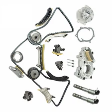 Timing Chain Kit Oil Pump Water Pump VTC Solenoid For 07-16 Cadillac Suzuki 3.6L