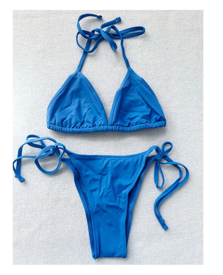 全新无标签 粉色 Frankies 比基尼 Cape May 比基尼上衣和迷迭香比基尼底部 2 件 XL — 第 3/4 张图片