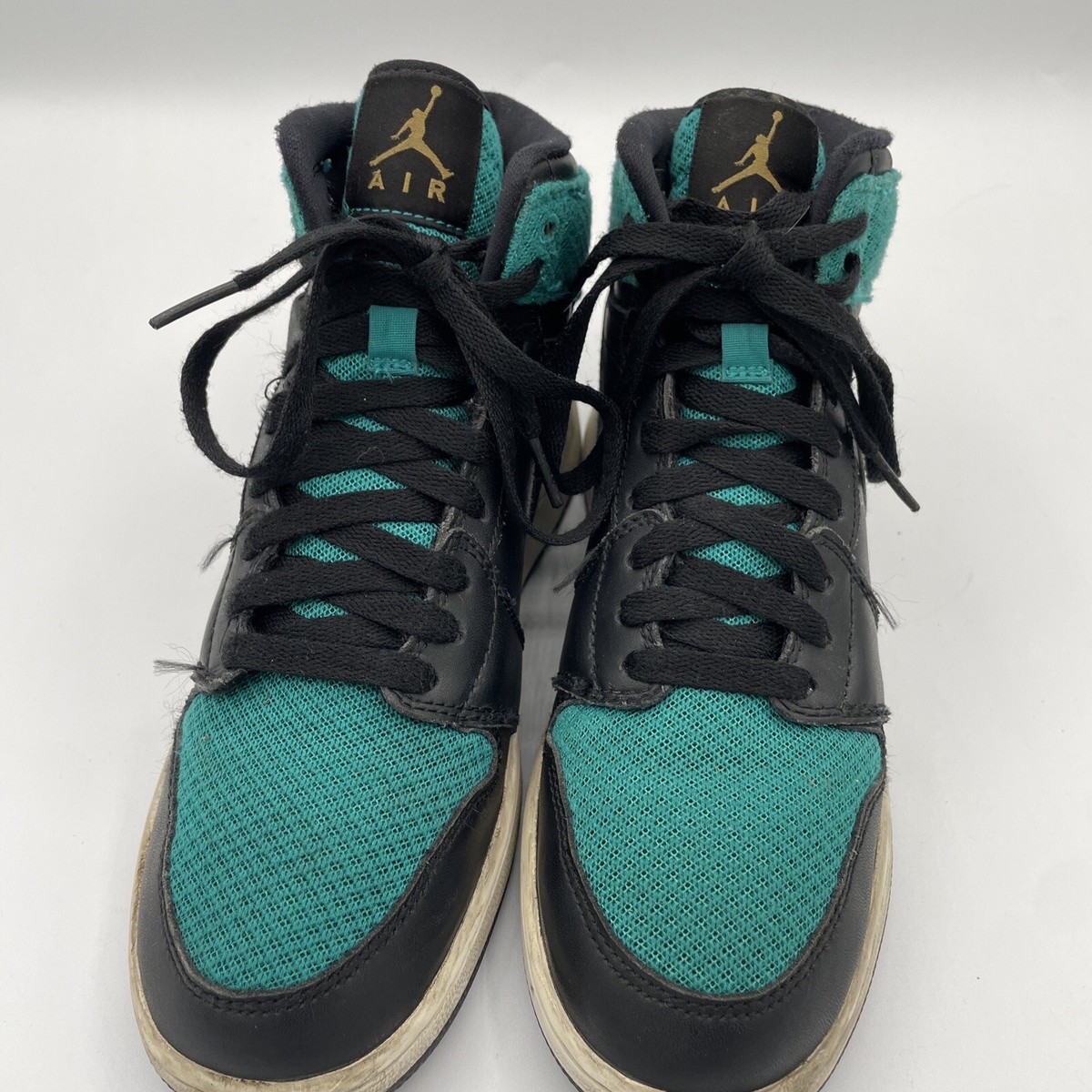 Nike Air Jordan 1 Retro High GS Size 7Y Black Rio Teal Shoes  display picture 2