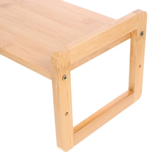 Bambusspeicherregal Büro Schreibtisch-Monitor-Riser Computerregal - Afbeelding 9 van 12