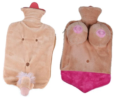 Willy or Boobs Hot Water Bottle Novelty Hen Stag Party Birthday Fun Gift
