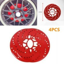 4PCS Car Vehicle Aluminum Wheel Brake Disc Cover Decorative Rotor Cross Drilled