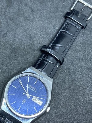 saya SEIKO Grand Quartz 4843-8050 Dial Blue Watch | eBay