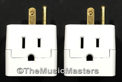 2X Triple 3 Outlet AC Wall Plug CUBE Power Tap Splitter 3-Way Electric Adapter