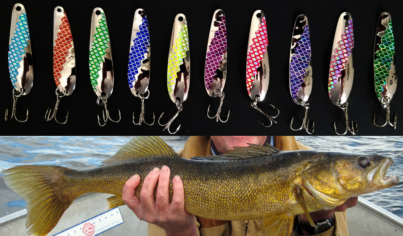 (10) 2 1/4"- 2 3/8" Smooth & Hex Nickel Trolling Spoons Lake Erie Walleye Candy  - Image 3