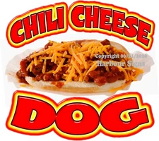 Chili Cheese Dog DECAL (Choose Your Size) Hot Dogs Food Truck Concession Sticker