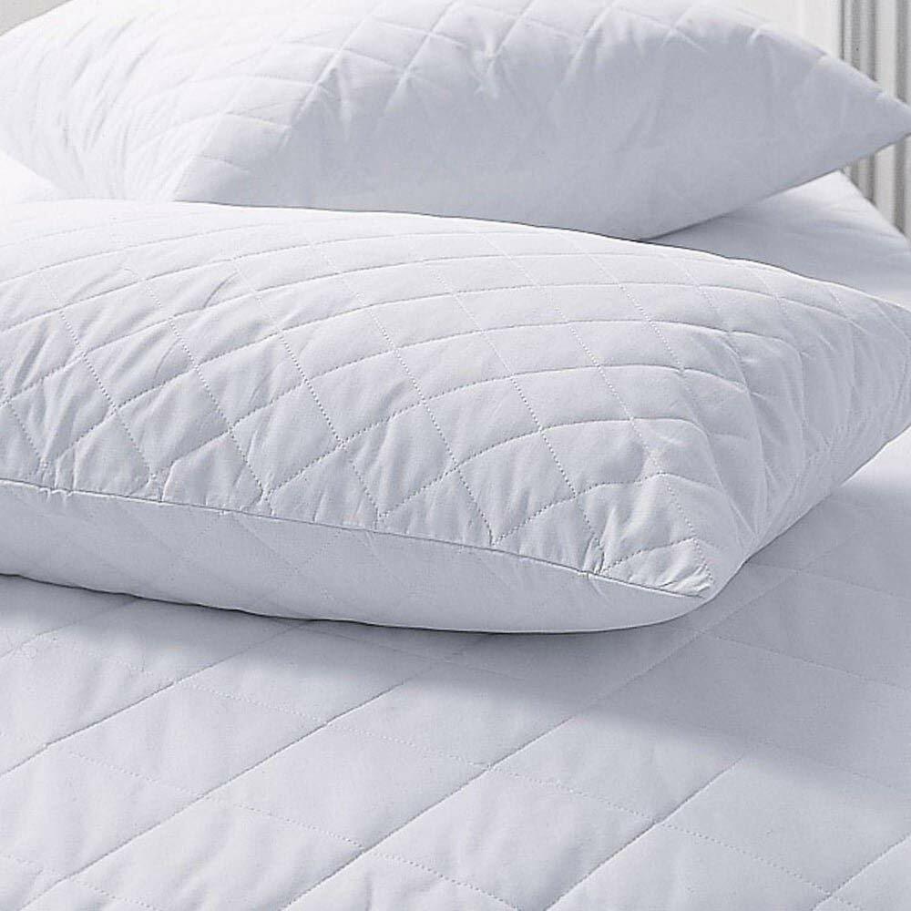 Waterproof Quilted Zipped Pillow Protectors Soft Pillows Pair 100 Pack