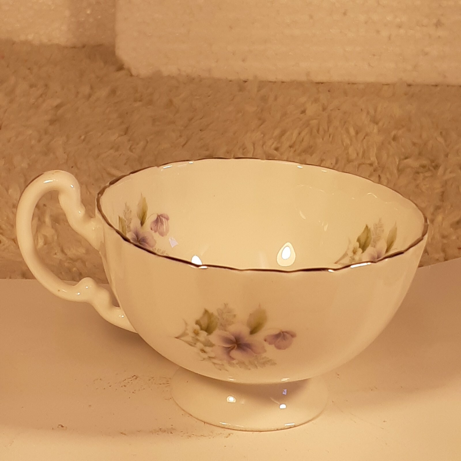 Vintage Harleigh Fine Bone China Silver Wedding Tea Cup & Saucer Set