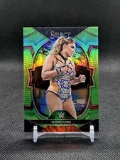 Elektra Lopez 2023 Select WWE Concourse Neon Green Prizm /75 - Combined Post Ava