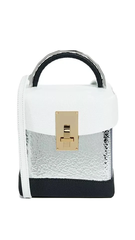 THE VOLON BOX BAG WHITE/SILVER | eBay
