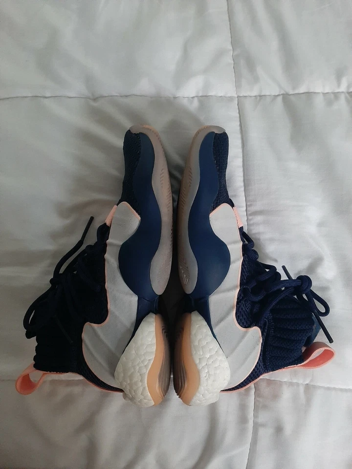 Adidas Crazy BYW X темно-серый розовый Boost баскетбольные туфли B42243 размер 6 молодежи - Изображение 4 из 4