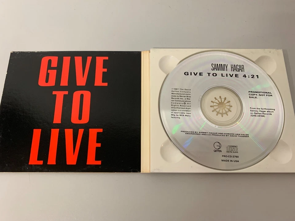 Sammy Hagar (ex Van Halen) – Give To Live - Promo CD Single © 1987 - Bild 2 von 3