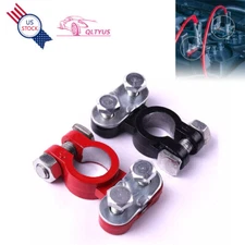 2 Car Battery Terminal Connector Top Post Positive Negative Heavy Duty Universal