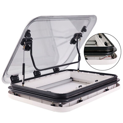 RV Caravan Motorhome LED Skylight Roof Window Hatch Roof Top Vent with LED light
