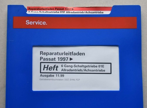 VW Passat 3B (B5), 6-Gang-Getriebe 01E Allradantrieb/Achsantriebe, Reparatur