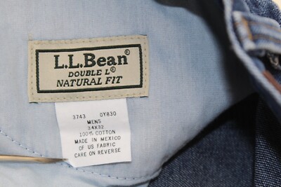 LL BEAN Sz 33x32 (Tag 34x32) Double L Natural Fit 100 LL BEAN Sz 33x32 (Tag 34x32) Double L Natural Fit 100