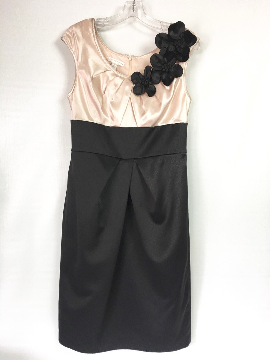 blue dress for baby girl London Times Floral Ruffled Chiffon Maxi Dress In Black And Blush main image 0