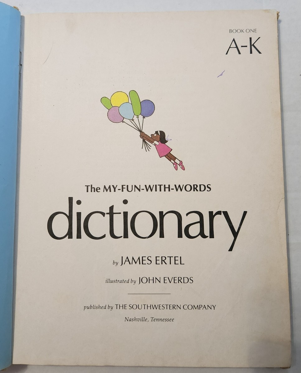 Vintage My Fun with Words Picture Dictionary ~ Vol A-K