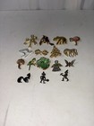 vintage brooch pin lot Of 16 Elephant Birds Flower Animals Angel Tree Dove More