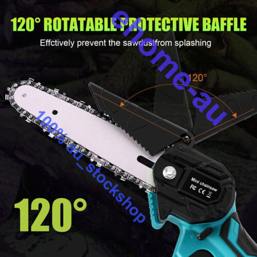 6" Mini Cordless Electric Chainsaw 2X Battery-Powered Wood Cutter Rechargeable - Picture 9 of 19