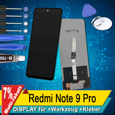 Display Für Xiaomi Redmi Note 9 Pro Komplettes Bildschirm Lcd Touch Schwarz +