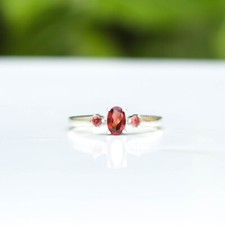 GARNET NATURAL GEMSTONE 925 SOLID STERLING SILVER HANDMADE JEWELRY RING 3 TO 12