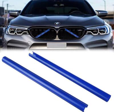 Blau Kühler Grill Zierleisten V Streben passend für BMW F20 F21 F22 F23 G20 F36