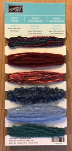 Stampin Up! FANCY FIBERS REGALS Trim Very Minimal Used