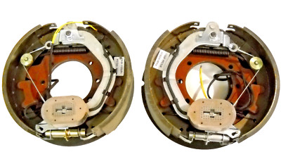 Pair Electric Backing Plate 10000 Trailer Brake 12-1/4x3-3/8" 10K