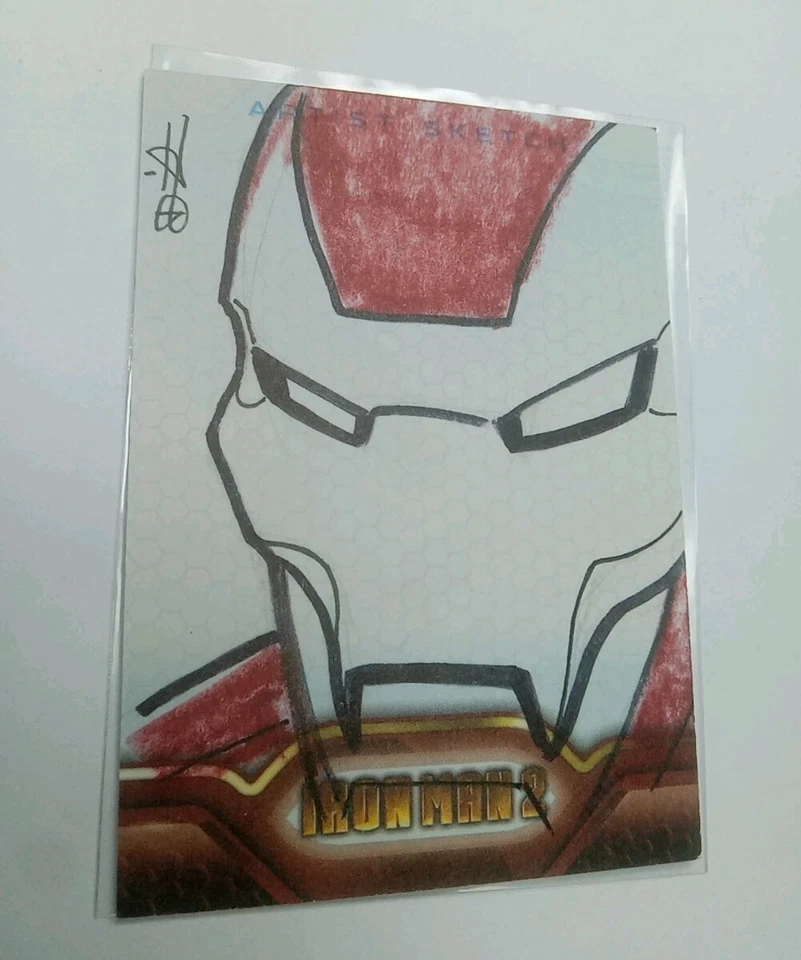 2010 Marvel Iron Man 2 Signed 1/1 Artist Sketch Card Insert Jason Hand Drawn - Image 2 of 4