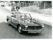 1963 TERNI - CANTAGIRO Donatella MORETTI su FIAT 1500 Cabrio *Foto 18x13 cm