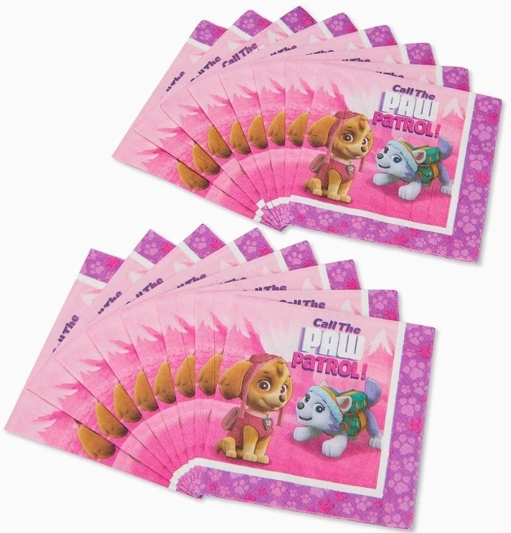 Guardanapos de papel para festa de aniversário Paw Patrol para almoço infantil 16 por pacote - Imagem 2 de 4