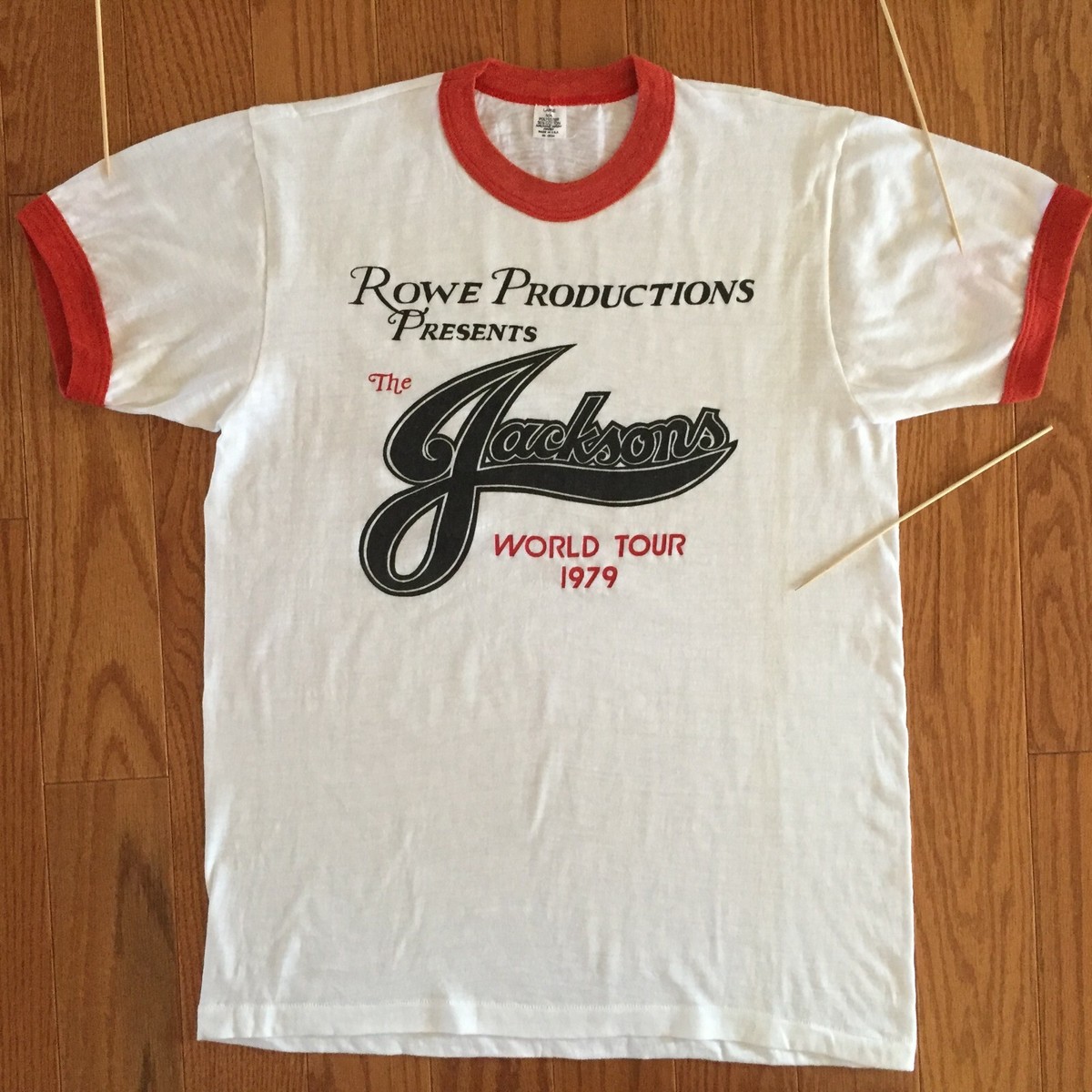 Vtg The Jacksons 1979 World Tour Concert Ringer T Shirt Sz M