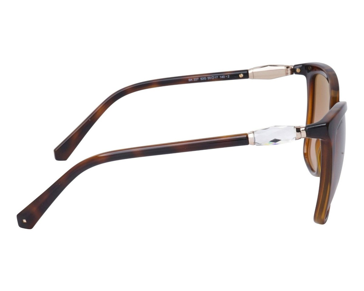 SWAROVSKI SK227 SW227 52G Tortoise Plastic Sunglasses 55-17 