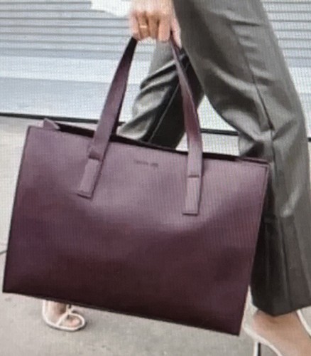 Rachel Zoe Arialith Large Tote Bag Vegan Leather Bordeaux Retail $115 NWT - Picture 2 of 10